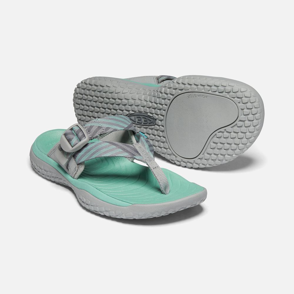 Chanclas Keen Mexico Grises/Verdes - Mujer Solr Toe Post Sandal - RT8736094